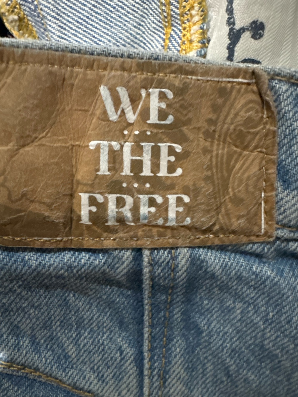 Free People We The Free Good Luck Shadow Star Barrel Jeans 27 Baggy - Picture 5 of 9